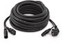 Gear4music XLR en EU IEC Combinatiekabel, 10m, Zwart