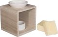Ideas4seasons Amberblokjes/geurblokjes cadeauset - cashmere geur - inclusief geurbrander