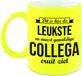 Bellatio Decorations Shoppartners Bv Dit is hoe de leukste en meest geweldige collega eruitziet - koffiemok - neon geel - 330 ml