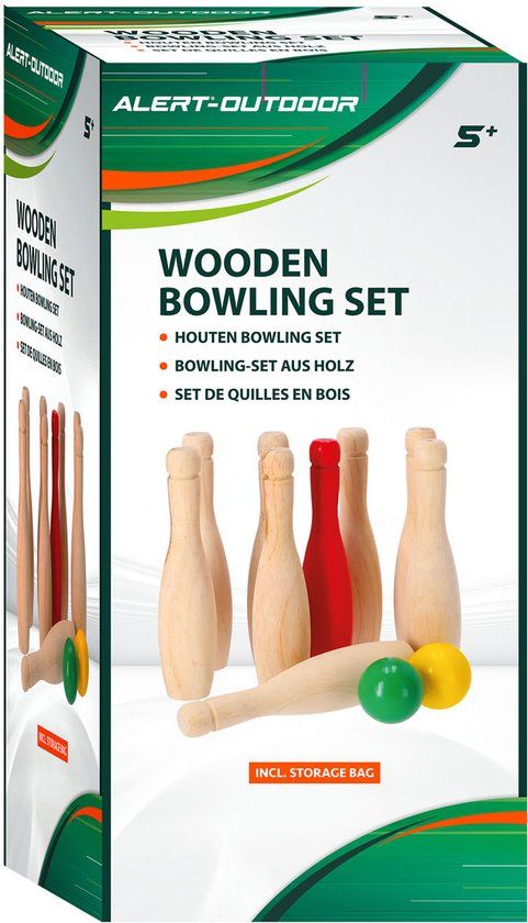 outdoor Alert Outdoor Houten Bowling Set