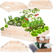 Modo24 ZP09 Carré Potager Surélevé En Escalier Modulable, Bois De Pin, Herbes/légumes, Jardin/terrasse/balcon, 36x117x120 Cm, Naturel