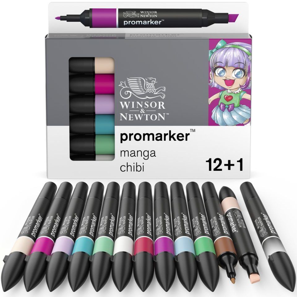 Winsor & Newton Promarker Manga Chibi Set - 13 Markers