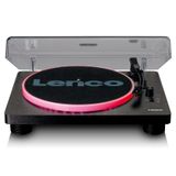 Lenco LS-50LEDBK Draaitafel - Zwart - Riem Aandrijving - Ingebouwde Speakers - USB - MP3