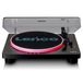 Lenco LS-50LEDBK Platine vinyle - Noir - Entraînement par courroie - Haut-parleurs intégrés - USB - MP3