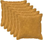 vidaXL - Kussensloop - 6 stuks - HOUTEN - Geel - 30 x 30 cm - Katoensatijn