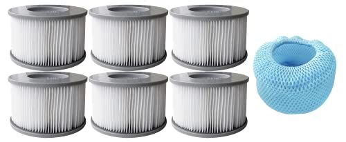 SHATCHI 12-Pack Filter Cartridges for Mspa Bubble Spas - Gray