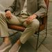Manfield Heren Beige Suède Loafers Maat 46