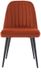 Vente-unique Set van 2 stoelen van fluweel en zwart metaal - Terracotta - ELEANA