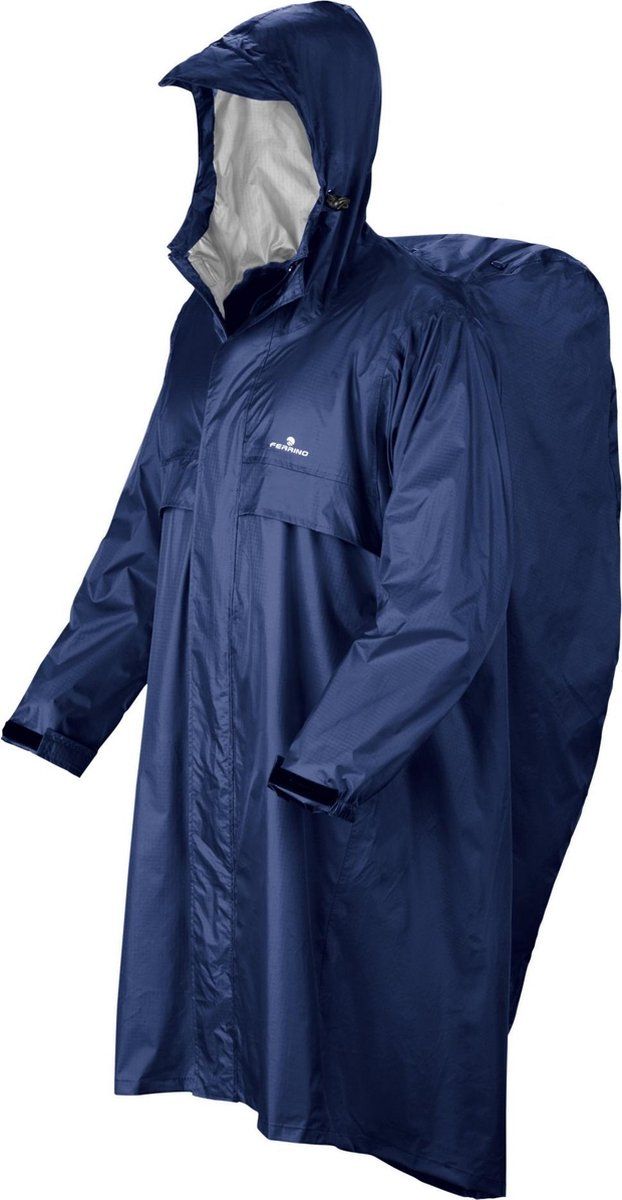 Ferrino Regenponcho Trekker Unisex Blauw S/M