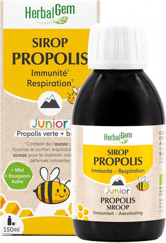 HerbalGem Propolis Siroop Junior Biologisch 150 ml