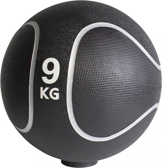 Gorilla Sports Medicijnbal - Medicine Ball - Slijtvast - 9 kg - Zwart