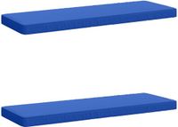 vidaXL - 2-delige Bankkussens VUGHT 100% Polyester Koninklijk Blauw