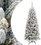 vidaXL Kunstkerstboom Wit 180 cm PVC en Plastic en Staal en PE