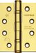 Häfele Charnière de porte Inox (304) laiton 102x89x3 mm