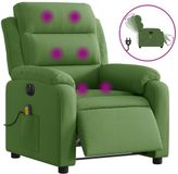 vidaXL Massagestoel elektrisch verstelbaar fluweel lichtgroen