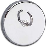Maul Magneet met grote haak, Ø 51,5 mm, 9 kg, Zilver