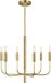 Feiss LED Kroonluchter | 6X E14 Max 60W | Dimbaar | Burnished Brass
