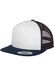 Flexfit Unisex Baseball Cap Classic Trucker Cap Vrouwen/Mannen Cap, Donkerbruin/Wit/Blauw, One Size