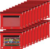 OEM Allecto Premium Potlood Pouch Binder met Ritssluiting - Handige Pencil Case voor School Benodigdheden - Rood