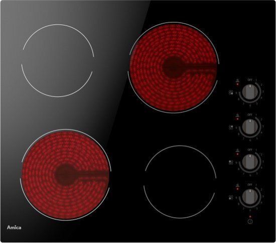 Amica AVM3540 + aangesloten kabel met stekker - Vitrokeramische kookplaat