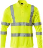 Mascot Safe Classic Polo, manches longues, jaune Hi-Vis, L