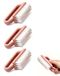 Brosse à ongles brosse à main - Plastique avec poignée - 3 pièces - Rose