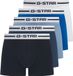 G-Star Heren Boxershorts Trunks HEMLOCK 5-Pack Multipack Zwart/Blauw/Wit - Maat XXL