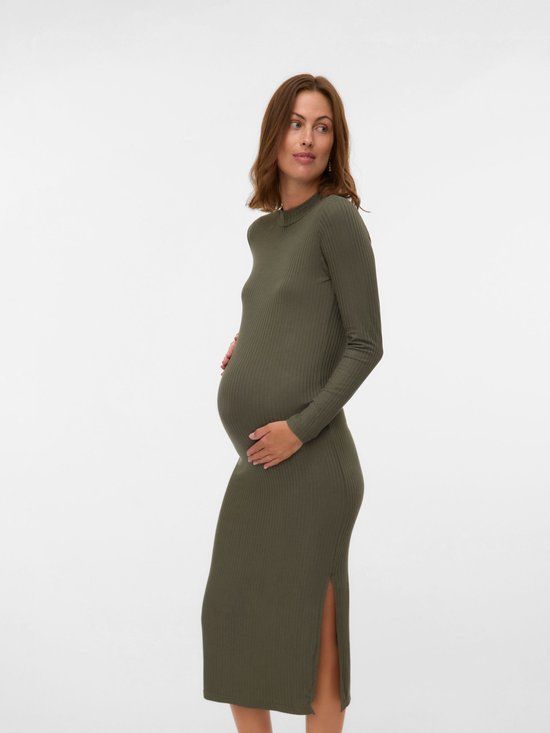 Mama Licious Jurk MLTRINITY Zwangerschapsjurk - Grape Leaf - XL
