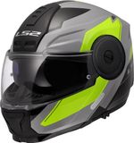 LS2 FF902 Scope II Duria Grijs H-Vis Geel 06 Systeemhelm - Maat XXL