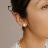 Hey Happiness Ronde Parel Oorknopjes Dames 925 Zilver – Met Zoetwaterparel – Vlindersluiting – Zilver