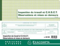 Piqure Exacompta S.A.S. Geniet geventileerde band 'Arbeidsinspectie en CWOR' Zwart 16 pagina's