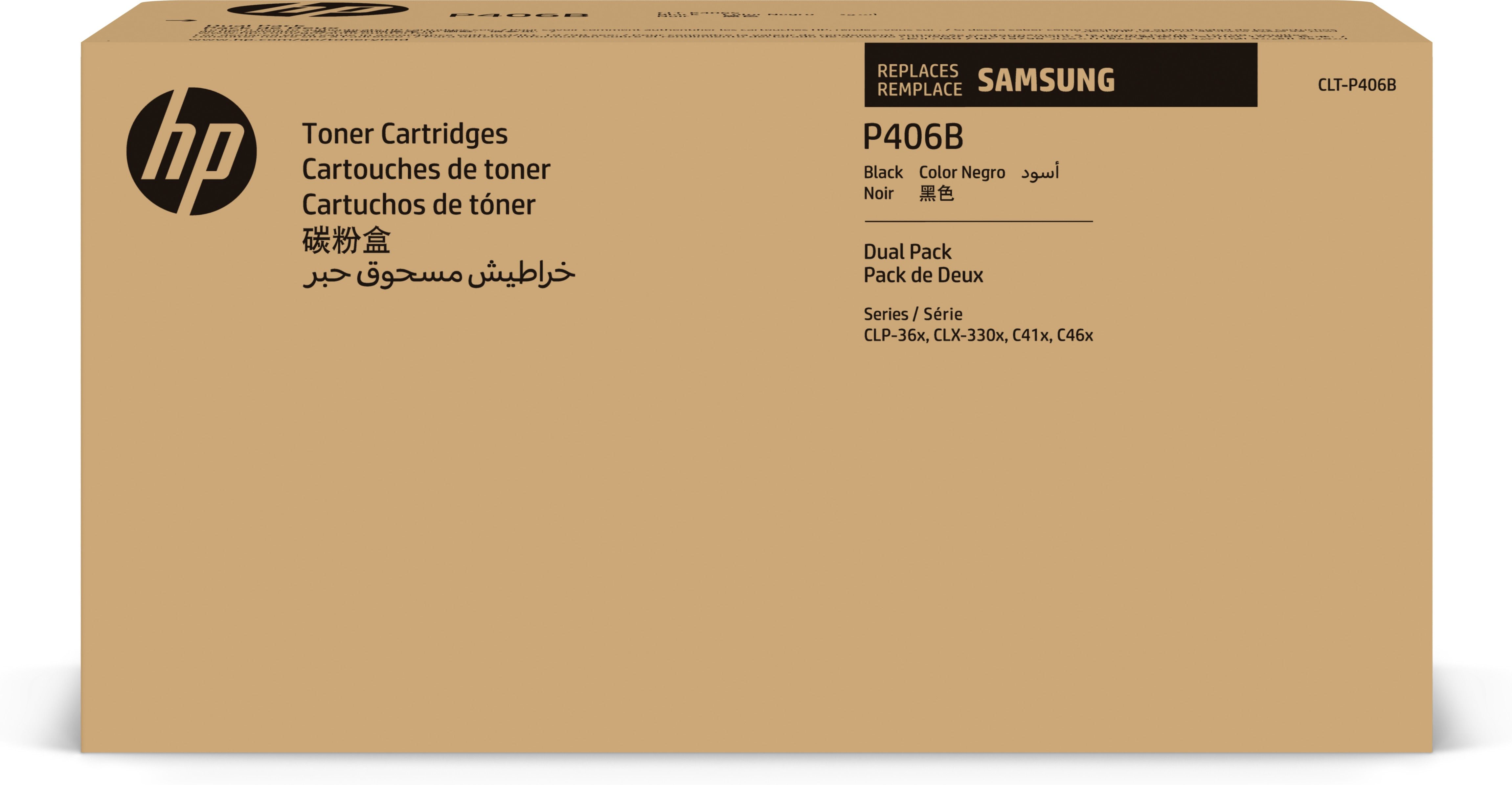 Samsung CLT-P406B - Zwarte Toner Cartridges - 2-pack