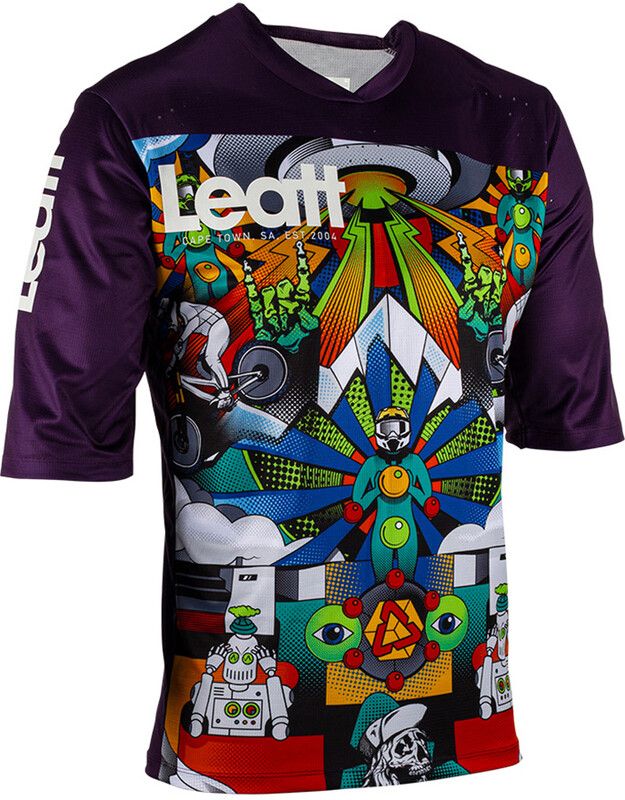 Leatt MTB Enduro 3.0 Jersey met 3/4 mouwen Heren - violet/bont