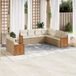Maison Exclusive - Ensemble de meubles de jardin 9 pièces avec canapé et coussins, beige, en polyrotin