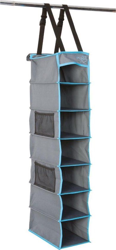 Bo-Camp Organizer - 7 Vakken - Antraciet - 30x17x84 cm