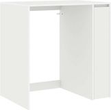 vidaXL Wasmachinekast met opslag wit 87 x 60 x 89 cm bewerkt hout