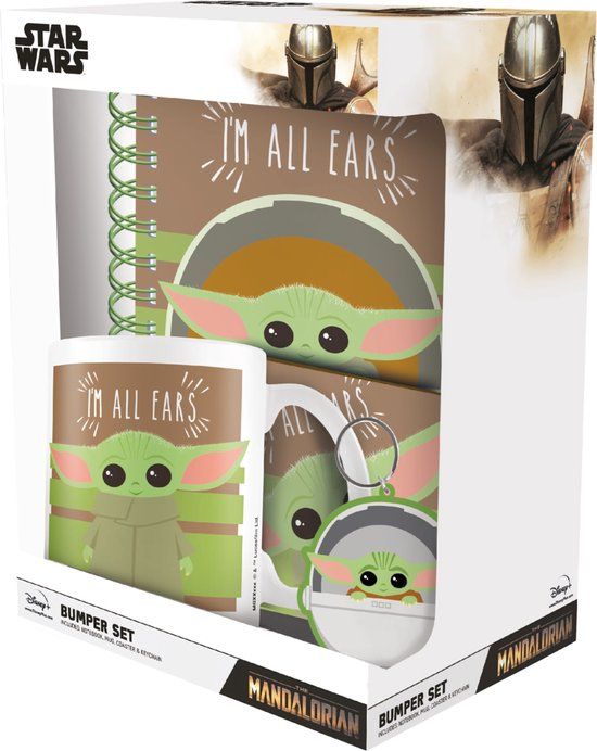 Pyramid International Star Wars: The Mandalorian - Grogu The Child - Cadeau Set Set - Notitieboekje - Mok - Onderzetter en Sleutelhanger