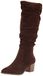 Amazon Essentials Dames hoge laarzen met blokhakken, donker toffee bruin, 7,5 UK breed