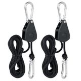 AiQInu 2 stuks rateltouwen, robuust en verstelbaar, ratelhaken, zware ratels, voor potplanten, ledlampen, camping, luifels, tent, draagvermogen 68 kg, paar