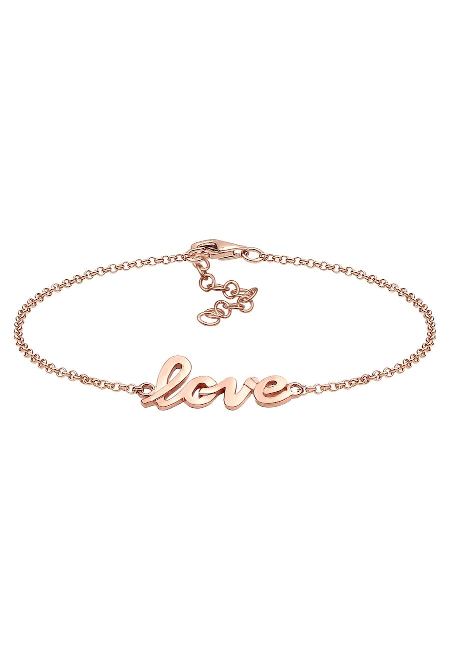 Elli Elli Elli Armband dames love lettering in 925 sterling zilver rose gold plated Armbanden Dames