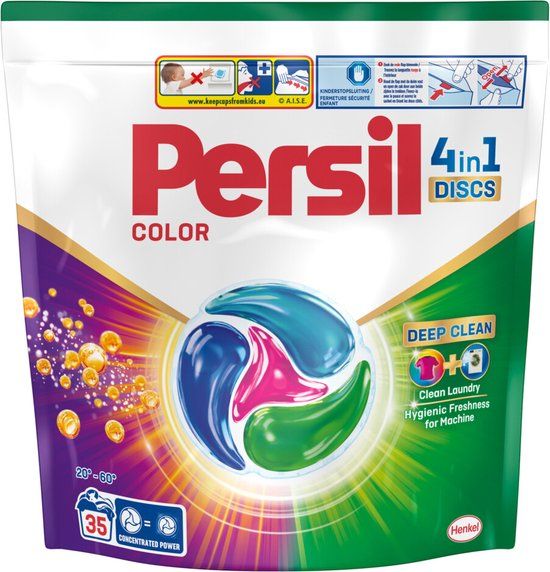 Persil Wasmiddelcapsules Discs Gekleurde was - 5 x 35 stuks - Voordeelverpakking