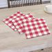 Set Soleil d'Ocre Set van 3 katoenen handdoeken, 45 x 45 cm, Vichy