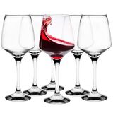 Glasmark Krosno Wijnglas 0,3l Rode Wijn Wijnglazen Set Glazen Wijnkelkglas Vaatwasmachinebestendig Transparant 6 X 360 Ml