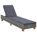 VidaXL Lounge Stoel Gecapitonneerde Zitting Acaciahout Polyester Polyrattan Staal Grijs