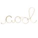 Cool gouden messing draad woord