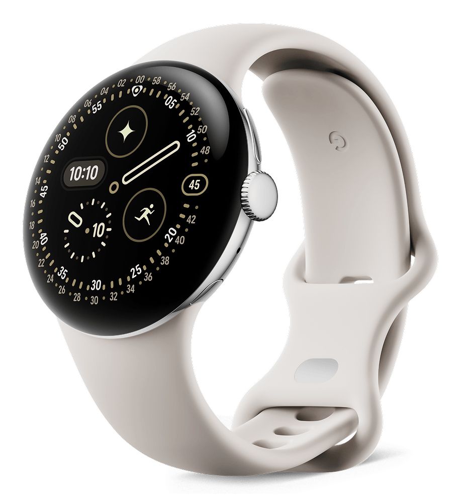 Google Pixel Watch 4 - Smartwatch - 41mm - WiFi - Silver/Porcelain