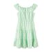NAME IT KIDS off shoulder trapeze dress NKFFIDOT with dots soft green/white