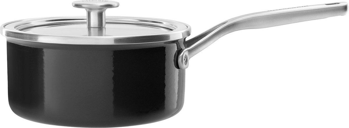 KitchenAid Steel Core Steelpan met deksel - Ø 18 cm - Onyx Black