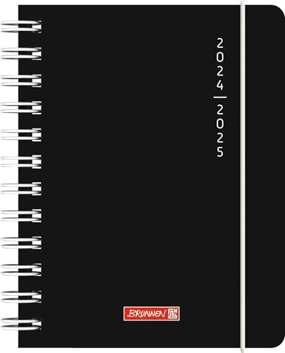 Schülerkalender 2024/2025 "Plain Black" A6 - Schwarz