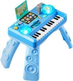 Vevor Activiteitentafel, Muzikaal Tafelspeelgoed met 133 Geluidsbronnen, Opnamefunctie & LED DJ-draaitafel, Leerzame Tafel voor Kinderen, Interactieve Speeltafel voor Verjaardagen, Cadeau voor Kinderen vanaf 6 maanden